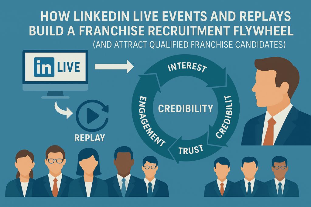 How LinkedIn Live events and replays build a franchise recruitment flywheel to attract qualified franchise candidates
